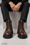 Di̇ara Genuine Leather Men's Casual Winter Boots with Laces and Zipper - 7