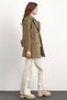 Apolet Detailed Oversize Short Coat Vison Melanj 3149 - 6