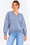 New Season Women's V-Neck Soft Textured Oversize Knitwear Sweater – Comfortable Fit, Long Sleeves, Long Back - 2