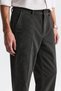 Men's Khaki Half Elastic Waist Ocean Velvet Trousers - 2