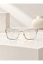 Milo Unisex Women's Men's Rectangular Square Bone Blue Light Protected Blue Block New Season Transparent Glasses - 5
