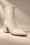 Velora Women's Pointed Toe Thick Heeled Zippered Boots - 3
