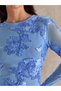 Rochie mini, albastru - 8