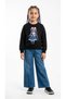 Girl's Baby Figure Printed 2-Piece Set Top Sweatshirt Bottom Jeans - 5