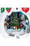 Christmas Ornament Decoration Snowman with Green Scarf, Illuminated, Musical, Moving, Green-White 20.5X33 Cm. - 3
