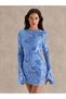 Rochie mini, albastru - 7