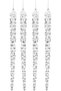 Christmas Ornament Ice Pendant 4-Piece Pack Transparent 21.5 Cm.