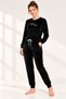 Women's Premium Lycra Long Sleeve Velvet Pajama Set - 4