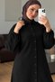 Bürümcük Fabric Buttoned Tunic Set with Pants (Suitable for Hijab) - 4