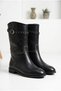 Women's Studded Detailed Buckle Short Heeled Riding Boots - 2