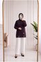 Baharfer Tunic with Robe Front and Six Buttons on the Bottom - Zn6480 Plum