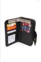 Women's Black Hand and Shoulder Bag with Three Compartments and Black and Patterned Coffee Color + Wallet Card Holder - 7