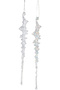 Christmas Ornament Ice Pendant Glittery 2-Pack Transparent 17 Cm.