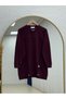Baharfer Tunic with Robe Front and Stitched Six Buttons at the Bottom-Zn6480 Burgundy - 2