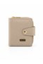 Women's Compact Card Holder and Wallet with Zippered Coin Compartment S-2010 Sand Matte - 3