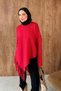 Loren Fringed Sweater Red