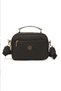 Women's Black Hand and Shoulder Bag with Three Compartments and Black and Coffee Color + Wallet Card Holder - 2