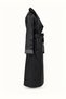 Black Oversize Leather Trench Coat - 3