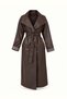 Brown Oversize Leather Trench Coat