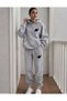 Unisex World Printed Top and Bottom Hooded Tracksuit Set