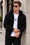 Men's Relaxed Fit 3 Thread Winter Fleece Lined Double Pocket Zipper Hooded Sweatshirt - 8