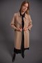 Premium Wool Buttoned Wide Collar Coat Beige 17035 - 2
