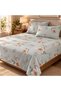 Luxury 3-Piece Cannon Cotton Bedsheet King Size (270x250 cm) – 200 Thread Count Flat Sheet with 2 Pillow Covers, Soft Breathable 3-Piece Bedding Set King Size (Turquoise, King (U.K. Standard)) - 5