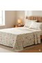3 Pieces Flat Bedsheet Set with Floral Pattern King Size Bed Pillow Cover Set with 1 Bedsheet, 2 Pillow Cover Bedding Set King (U.K. Standard)) (White Pink Floral, King (U.K. Standard)) - 5