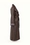 Brown Oversize Leather Trench Coat - 3