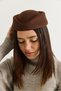 Women's Bitter Coffee Embossed Textured Curved Brim Vintage Pillbox Hat 19119 60286769 - 5