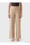 Brown Wide Leg Women's Pajama Pants - 2