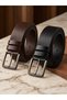 100% Genuine Leather 2 Pieces 4 cm Bull Leather Belt