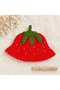 Crochet Red Strawberry Braided Tail Hair Accessory / Please Write down for Size - 6