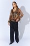 Ruffled Leopard Print Chiffon Blouse with Tie Detail - Leopard |   Ek1001710133 - 6