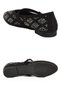Stylish and Comfortable Women's Ballerinas with Black Stone Embellishments and Adjustable Ankle Strap - 5