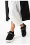 Black Suede Lace-Up Women's Flat Boots - 3