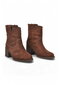 Brown Suede Stylish Comfortable Sole Women's Heeled Boots - 4