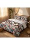 Luxury King Size Bedding Set 3-Piece | Digital Floral Bedsheet | Wrinkle-Free & Easy Care and 1 Flat Bedsheet & 2 Pillow Covers. King (U.K. Standard)) (Multicolor Floral!, King (U.K. Standard)) - 6