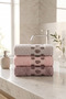 3-Piece Liva Embossed Towel Set |   50X90 Hand, Face, and Hair Towel |   100% Cotton |   High Absorbency, Fast Drying - 3