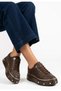 Brown Lace-Up Women's Sneakers - 2