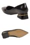 Black Thick Heeled Stone Detailed Pointed Toe Special Day and Night Women's Evening Dress Shoes - 5