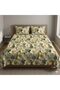 Luxury King Size Bedding Set 3-Piece | Digital Floral Bedsheet | Wrinkle-Free & Easy Care and 1 Flat Bedsheet & 2 Pillow Covers. King (U.K. Standard)) (Light Cream Blue, King (U.K. Standard)) - 3