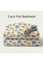 Luxury King Size Bedding Set 3-Piece | Digital Floral Bedsheet | Wrinkle-Free & Easy Care and 1 Flat Bedsheet & 2 Pillow Covers. King (U.K. Standard)) (White, King (U.K. Standard)) - 4
