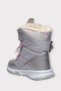 Velcro Smart Lace-Up Furry Girls' Boots Gray - Powder - 3