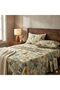 Luxury King Size Bedding Set 3-Piece | Digital Floral Bedsheet | Wrinkle-Free & Easy Care and 1 Flat Bedsheet & 2 Pillow Covers. King (U.K. Standard)) (Light Cream Blue, King (U.K. Standard)) - 5