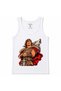 Graphic Tank Top with Wolf, Eagle and Warrior Figures - 2