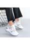 White Lace-Up Women's Sneakers - 4