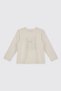 Baby Girl Printed Long Sleeve Ecru T-Shirt