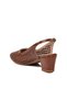 Brown Straw Detailed Women's Heeled Shoes - 4