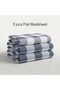 Luxury 3-Piece Turkish Satin Cotton Bedsheet Set – King Size | Ultra Soft, Breathable & Wrinkle-Resistant | Elegant Collection Bedding with 2 Pillowcases (White Blue Abstract, King (U.K. Standard)) - 4